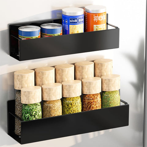 Magnetic Spice Rack 2-Pack - Space-Saving Kitchen Storage