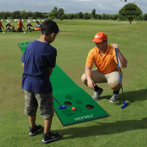 Golf Putting Game Set with Mat, Putters, Balls & Bag - Indoor/Outdoor Fun