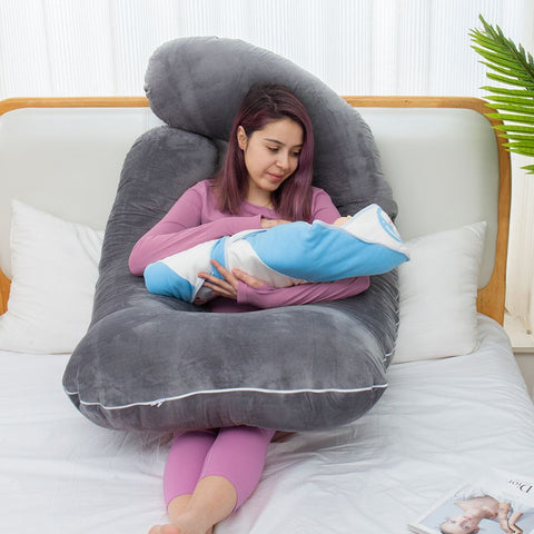 Pregnancy Pillows for Sleeping, U Shaped Full Body Maternity Pillow with Removable Cover