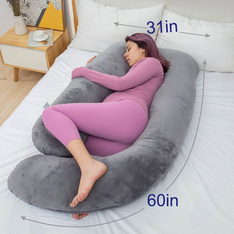 Pregnancy Pillows for Sleeping, U Shaped Full Body Maternity Pillow with Removable Cover