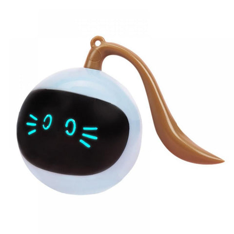 Interactive Cat Toy Ball: Auto Rolling, LED Light, Bell - Battery Operated