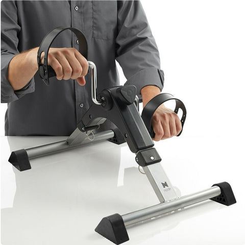 Foldable Under Desk Stationary Exercise Bike - Arm Leg Foot Pedal Exerciser